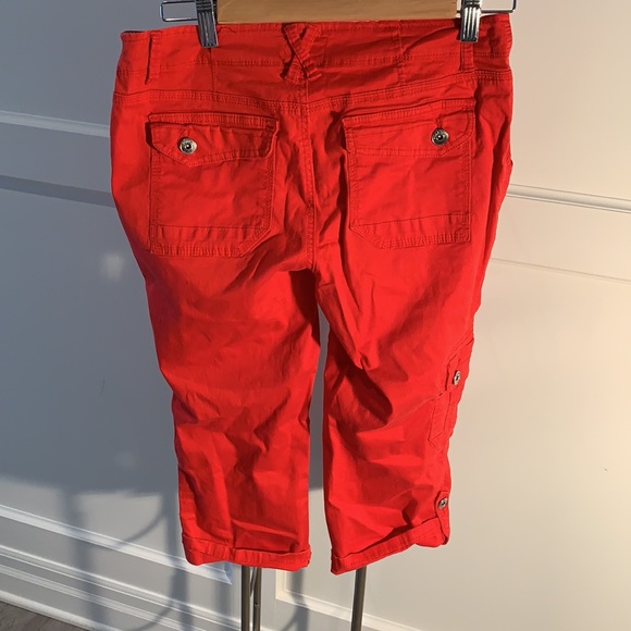 Point Zero Capris Orange-Red size US2 - Picture 2 of 7